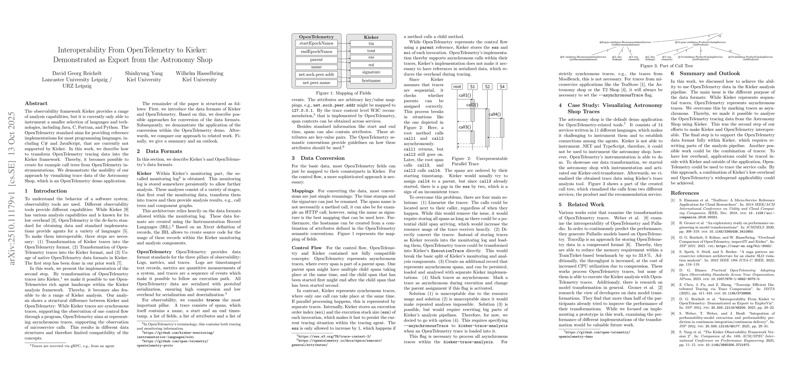 Thumbnail for Interoperability From OpenTelemetry to Kieker: Demonstrated as Export
  from the Astronomy Shop