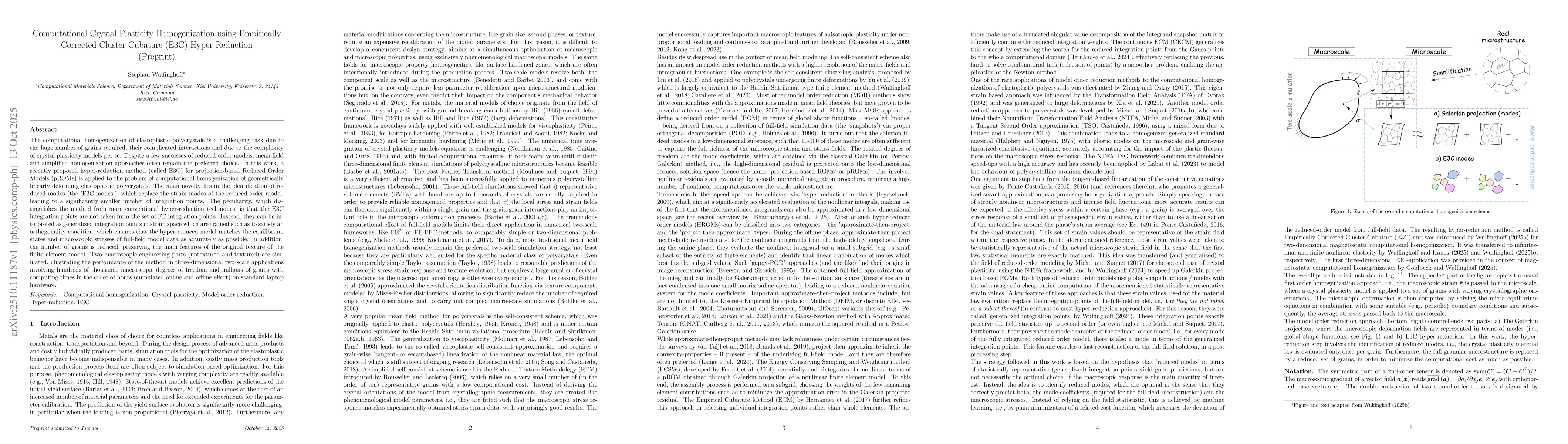 Thumbnail for Computational Crystal Plasticity Homogenization using Empirically
  Corrected Cluster Cubature (E3C) Hyper-Reduction