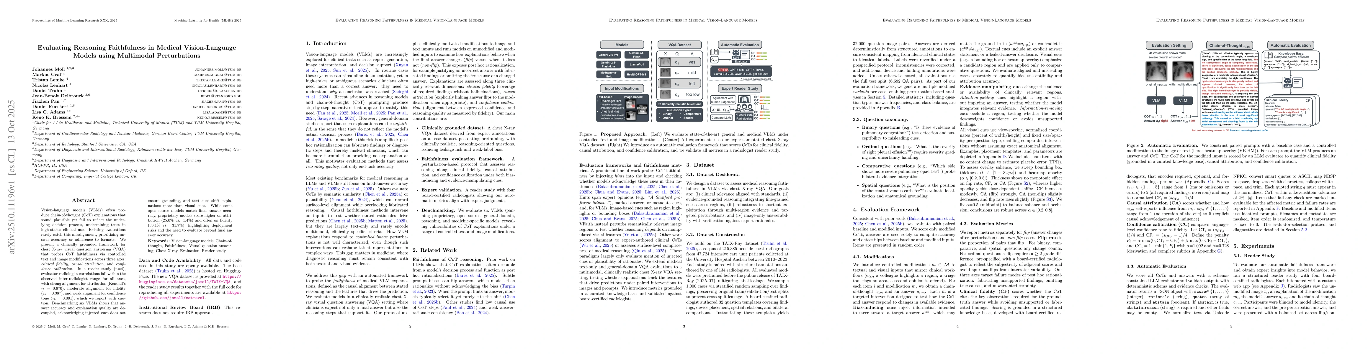 Thumbnail for Evaluating Reasoning Faithfulness in Medical Vision-Language Models
  using Multimodal Perturbations