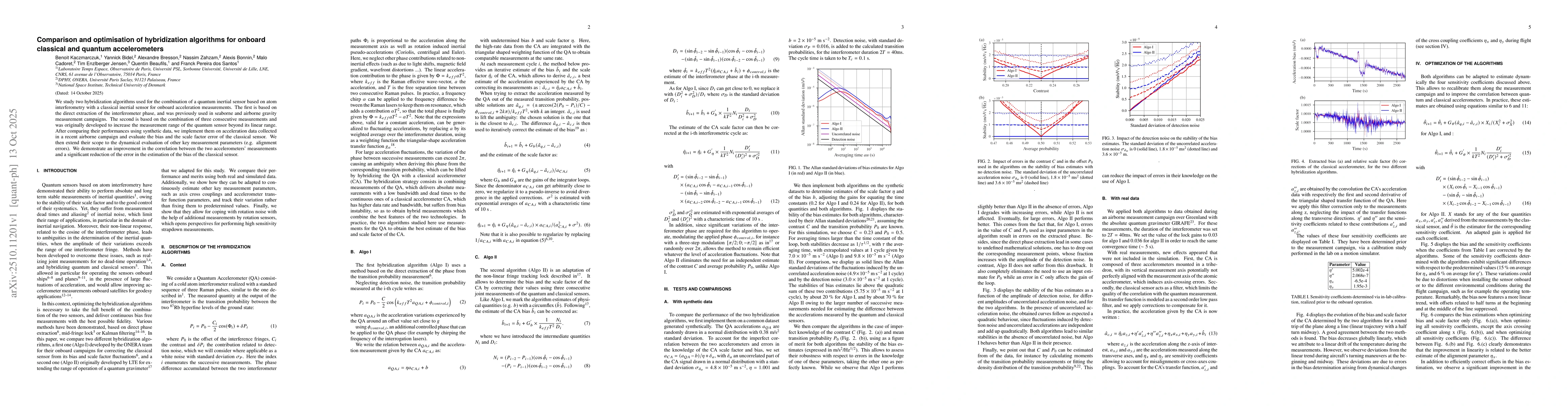 Thumbnail for Comparison and optimisation of hybridization algorithms for onboard
  classical and quantum accelerometers