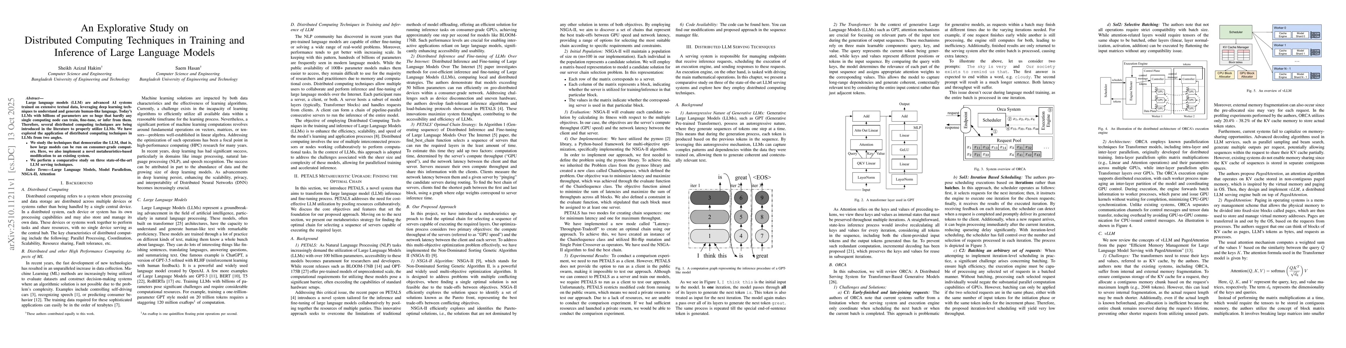 Thumbnail for An Explorative Study on Distributed Computing Techniques in Training and
  Inference of Large Language Models
