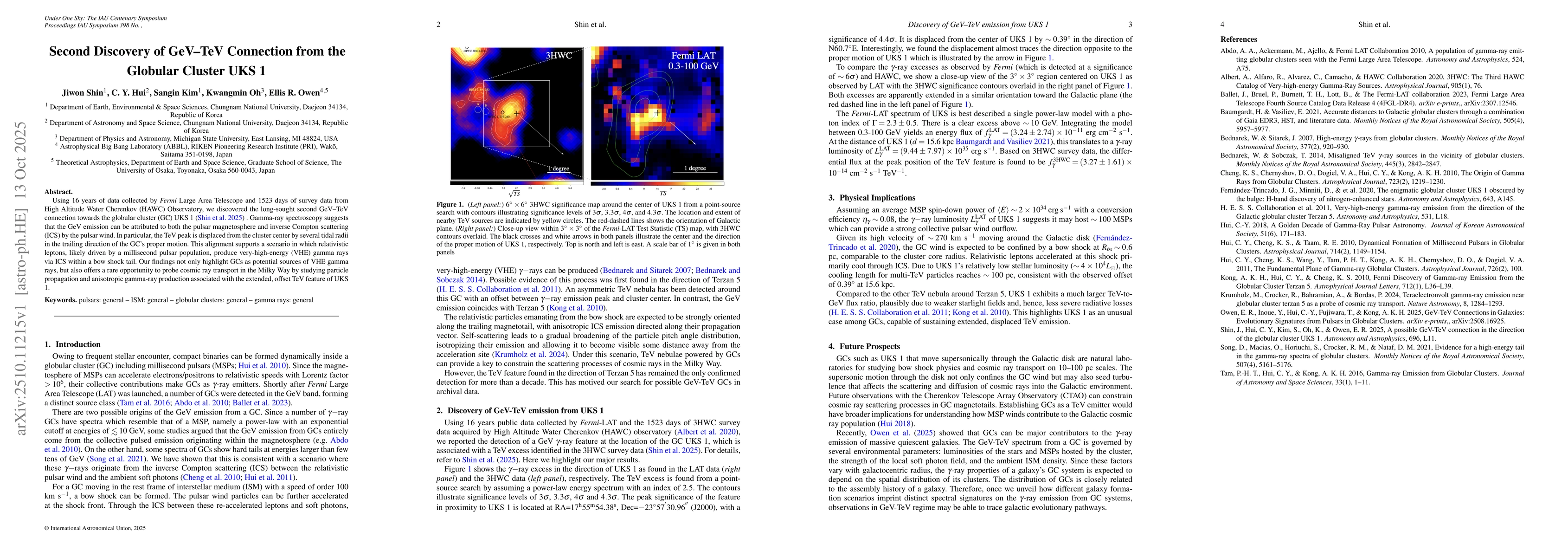 Thumbnail for Second Discovery of GeV-TeV Connection from the Globular Cluster UKS 1