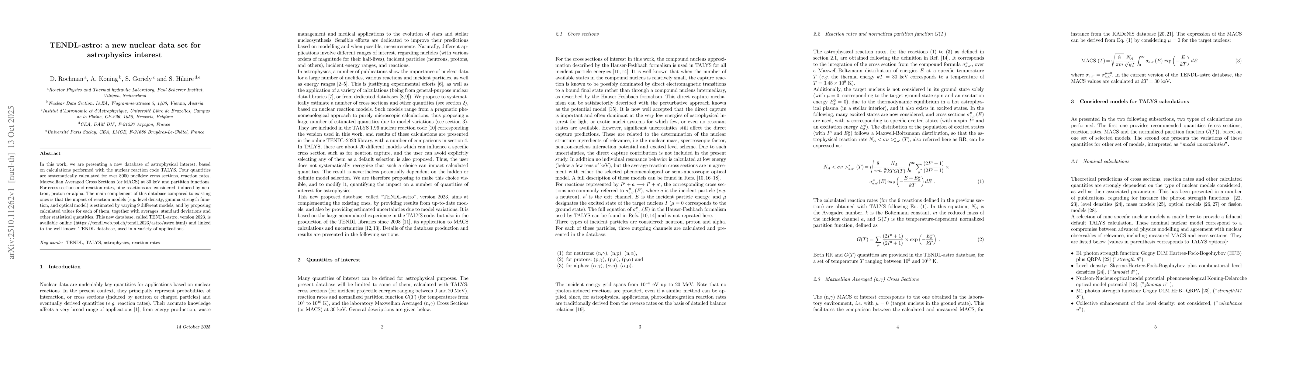 Thumbnail for TENDL-astro: a new nuclear data set for astrophysics interest