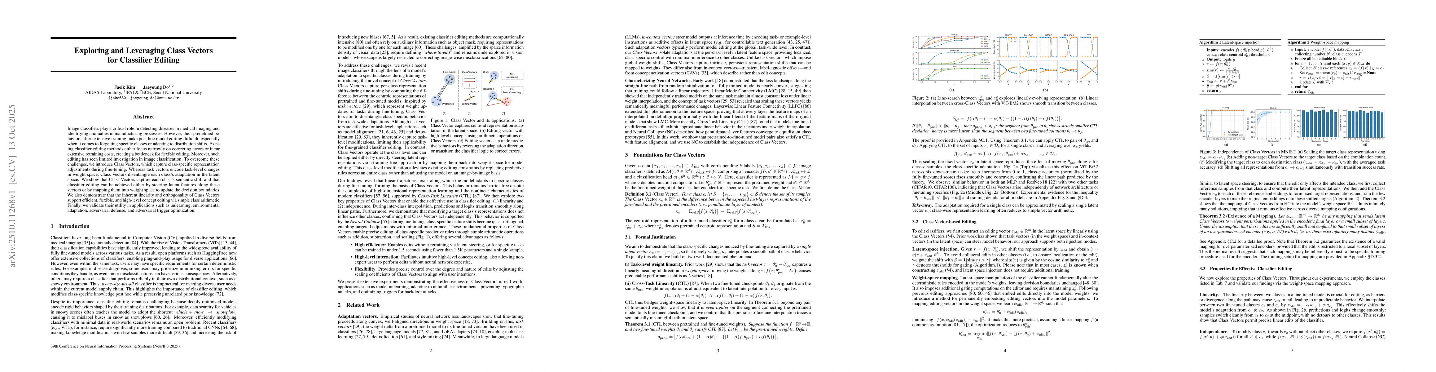 Thumbnail for Exploring and Leveraging Class Vectors for Classifier Editing