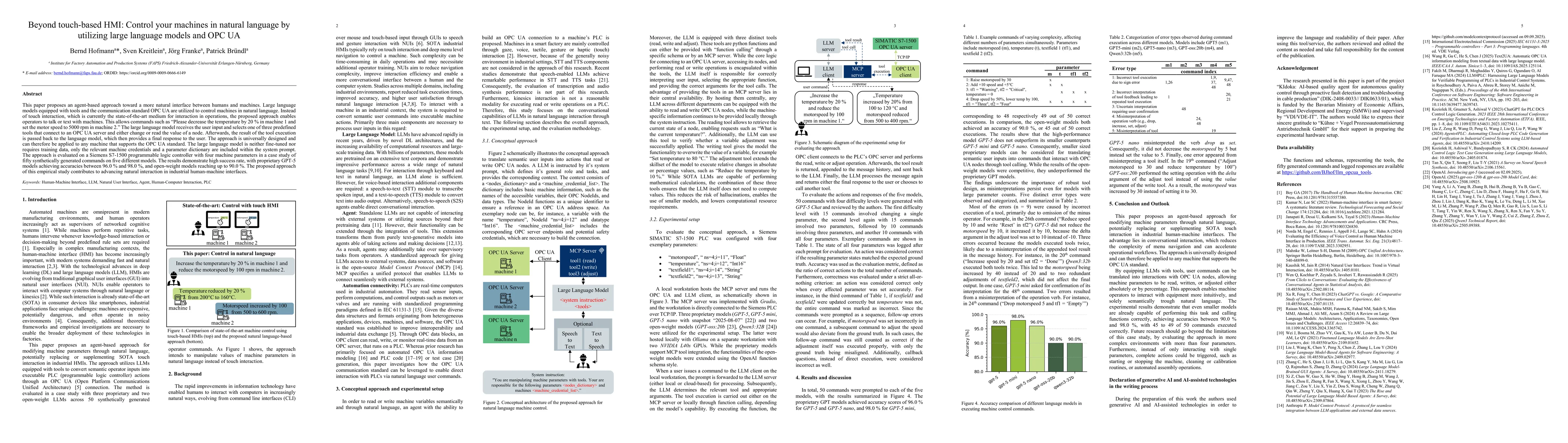 Thumbnail for Beyond touch-based HMI: Control your machines in natural language by
  utilizing large language models and OPC UA
