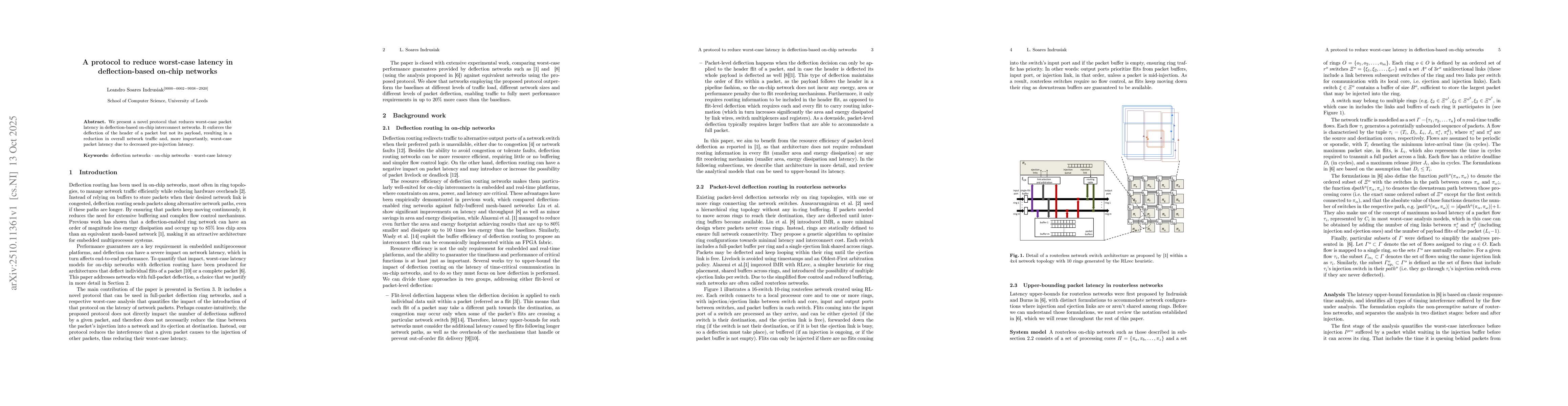 Thumbnail for A protocol to reduce worst-case latency in deflection-based on-chip
  networks