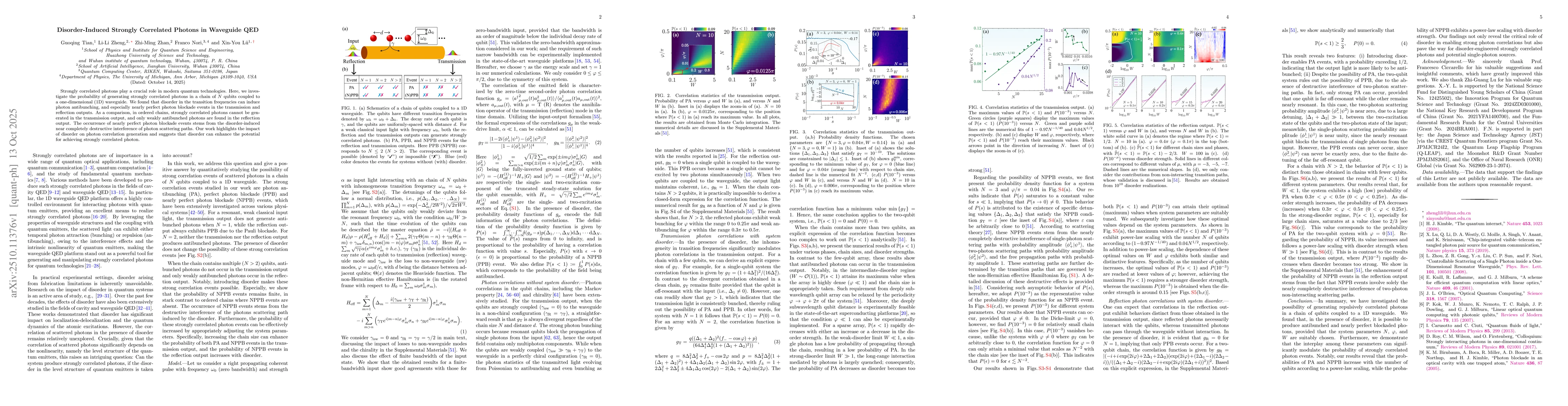 Thumbnail for Disorder-Induced Strongly Correlated Photons in Waveguide QED