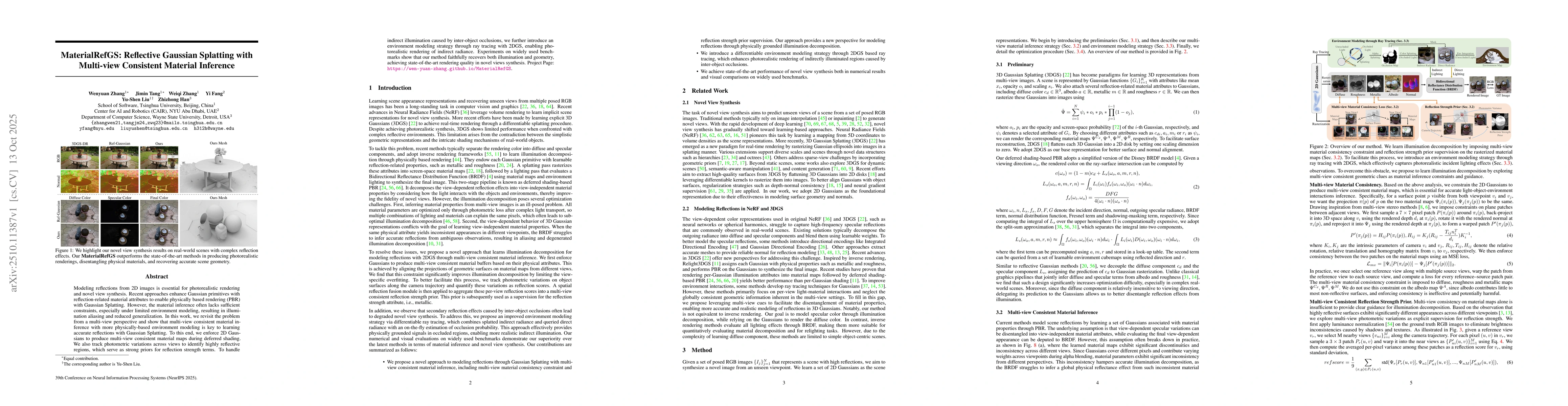 Thumbnail for MaterialRefGS: Reflective Gaussian Splatting with Multi-view Consistent
  Material Inference