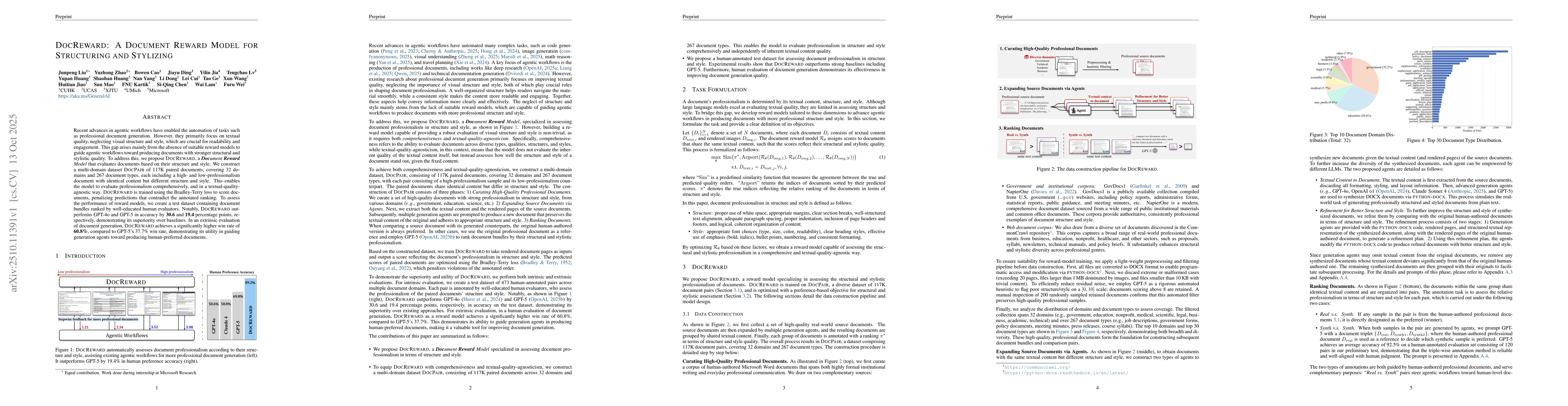 Thumbnail for DocReward: A Document Reward Model for Structuring and Stylizing