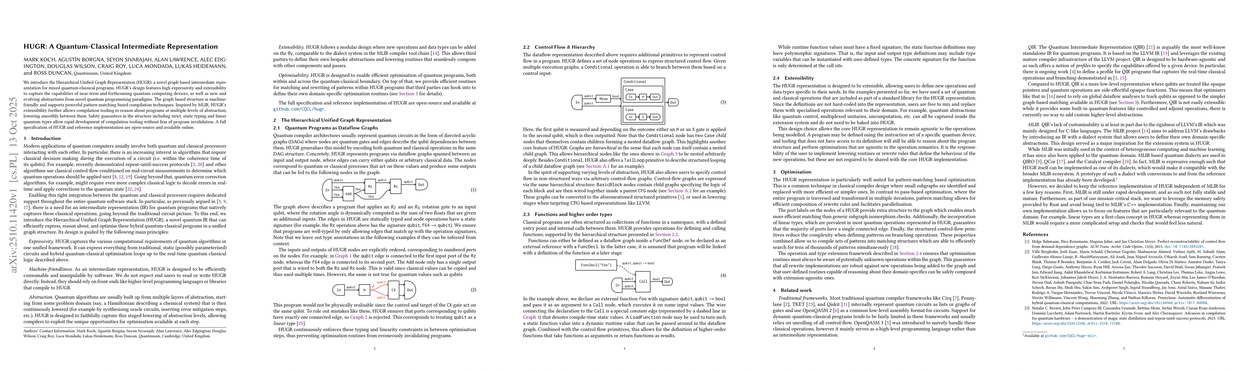 Thumbnail for HUGR: A Quantum-Classical Intermediate Representation
