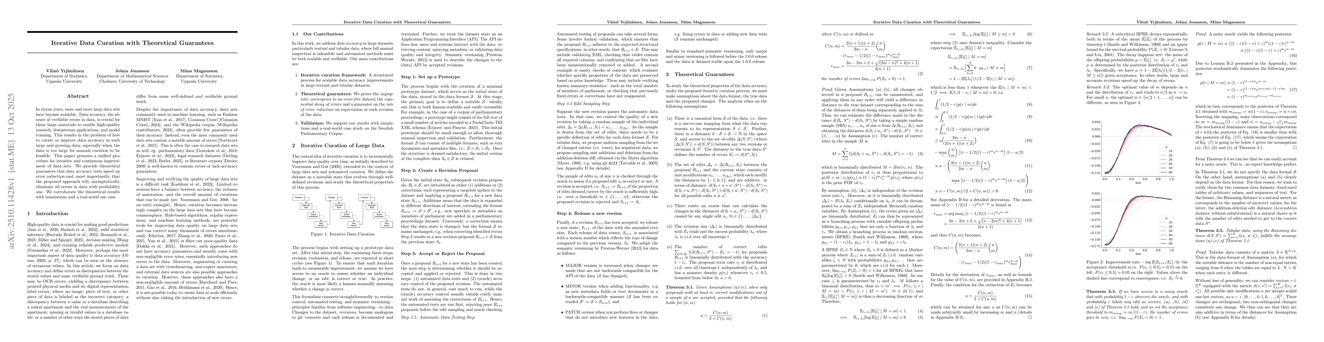 Thumbnail for Iterative Data Curation with Theoretical Guarantees