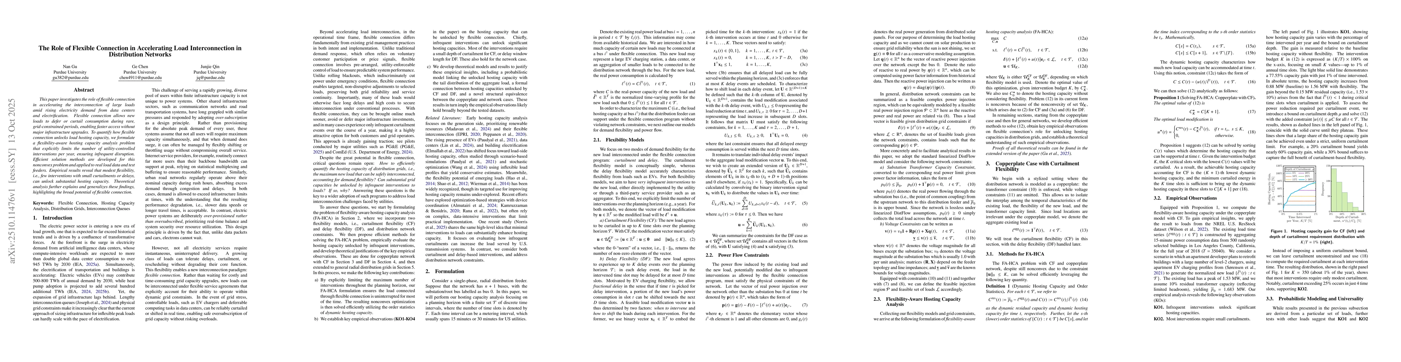 Thumbnail for The Role of Flexible Connection in Accelerating Load Interconnection in
  Distribution Networks