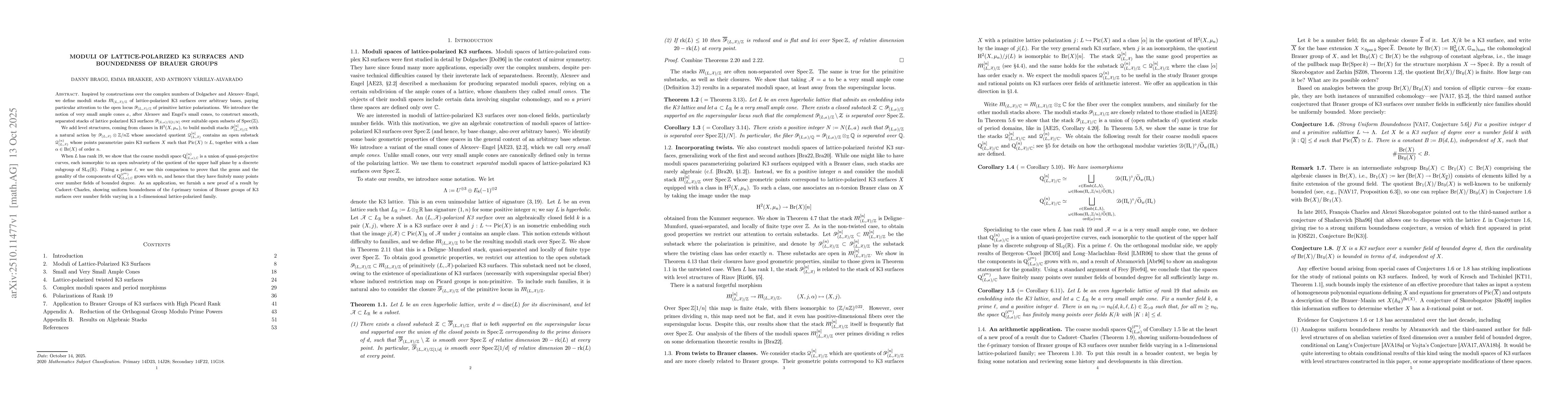 Thumbnail for Moduli of lattice-polarized K3 surfaces and boundedness of Brauer groups