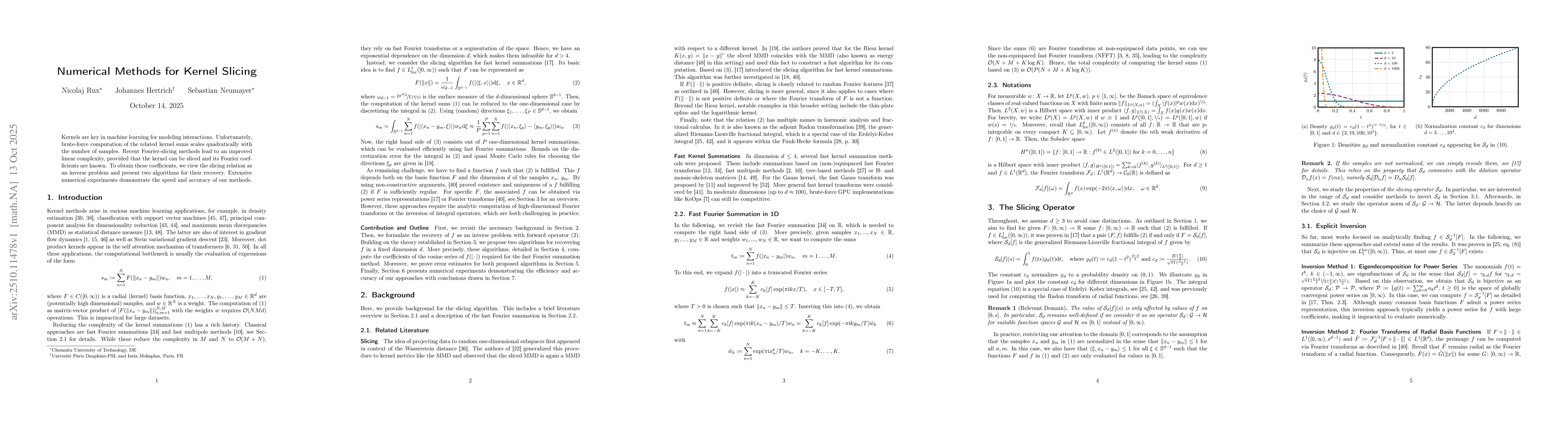 Thumbnail for Numerical Methods for Kernel Slicing