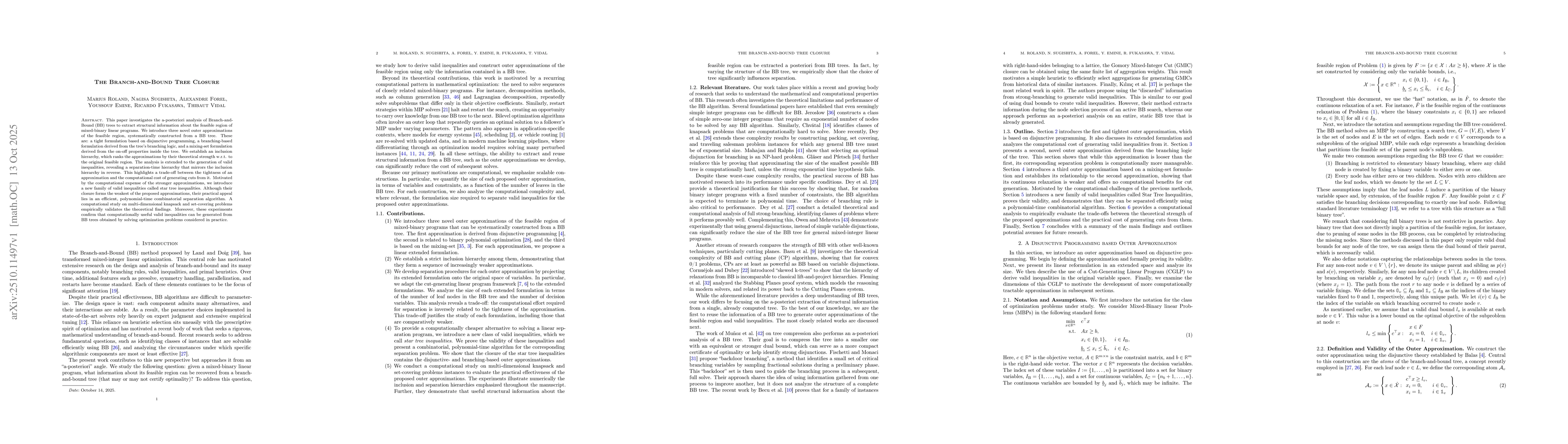 Thumbnail for The Branch-and-Bound Tree Closure