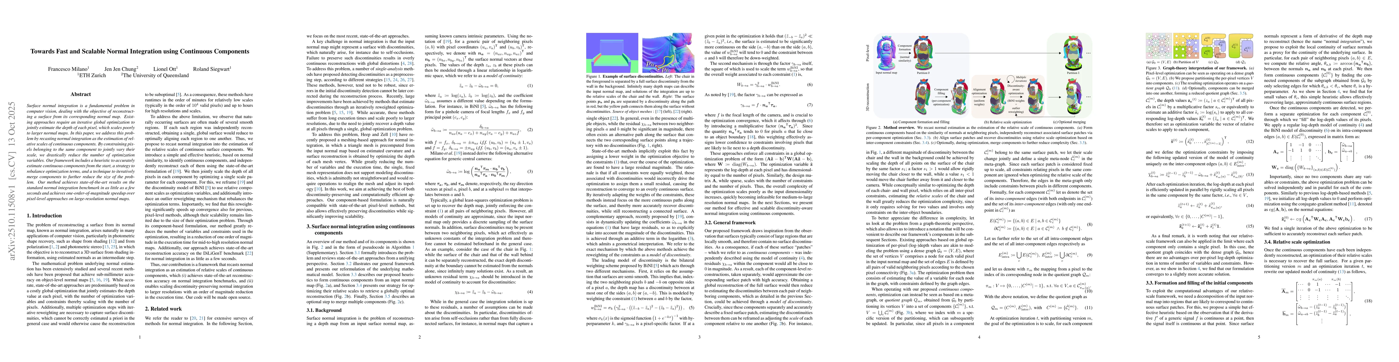 Thumbnail for Towards Fast and Scalable Normal Integration using Continuous Components