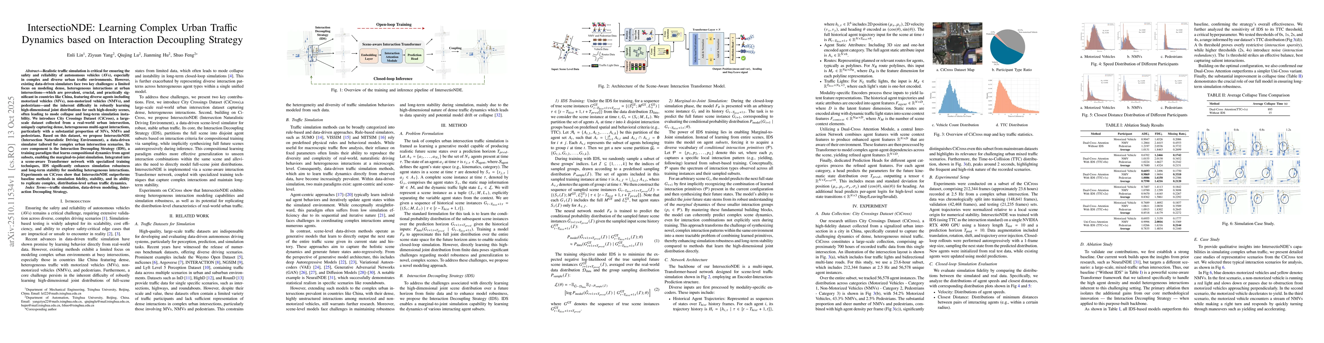 Thumbnail for IntersectioNDE: Learning Complex Urban Traffic Dynamics based on
  Interaction Decoupling Strategy