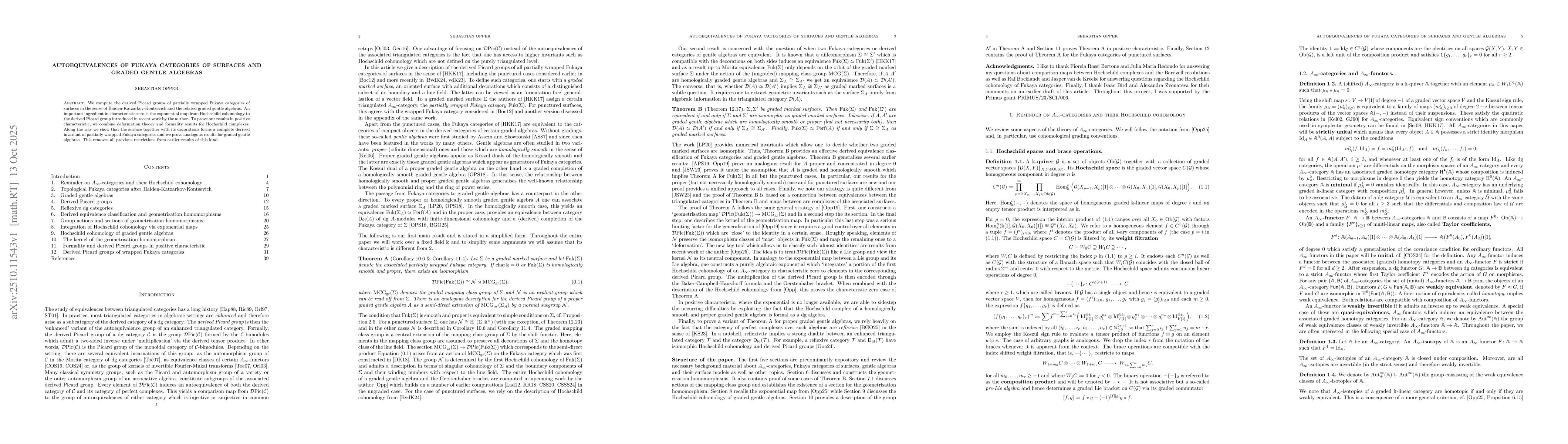 Thumbnail for Autoequivalences of Fukaya categories of surfaces and graded gentle
  algebras