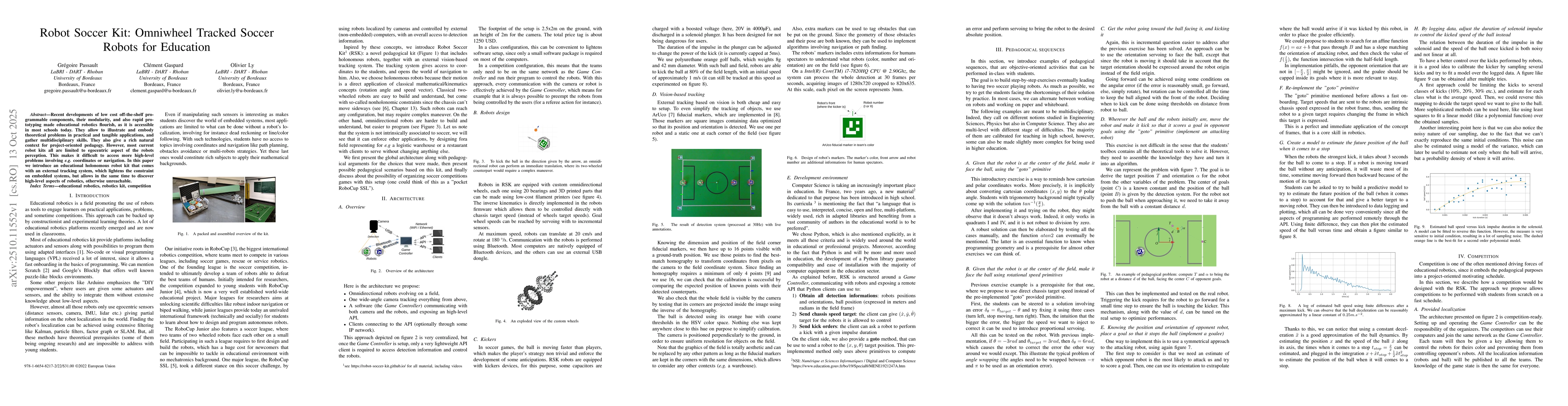 Thumbnail for Robot Soccer Kit: Omniwheel Tracked Soccer Robots for Education