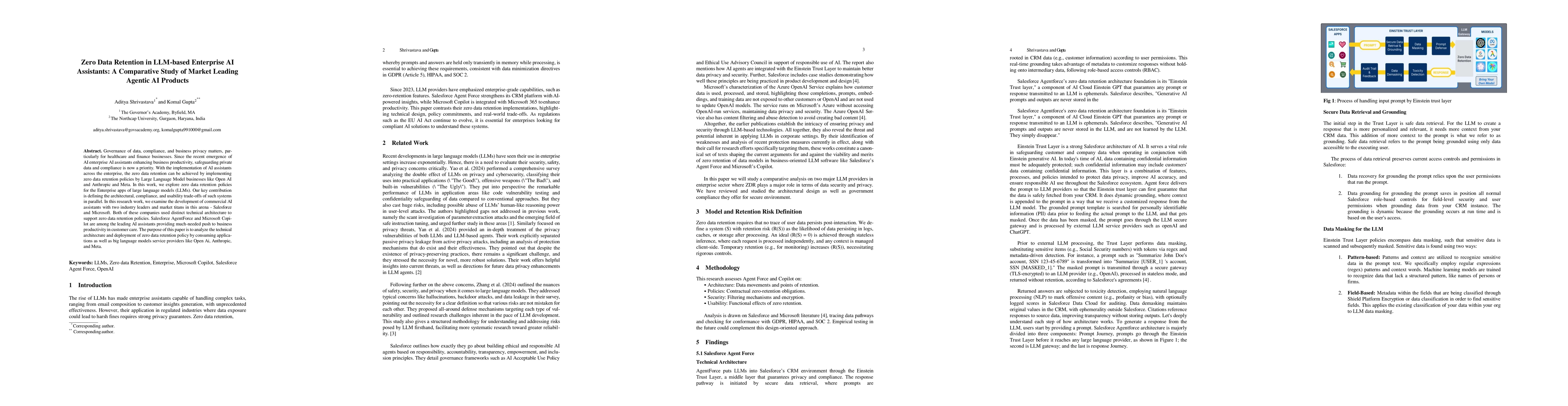 Thumbnail for Zero Data Retention in LLM-based Enterprise AI Assistants: A Comparative
  Study of Market Leading Agentic AI Products