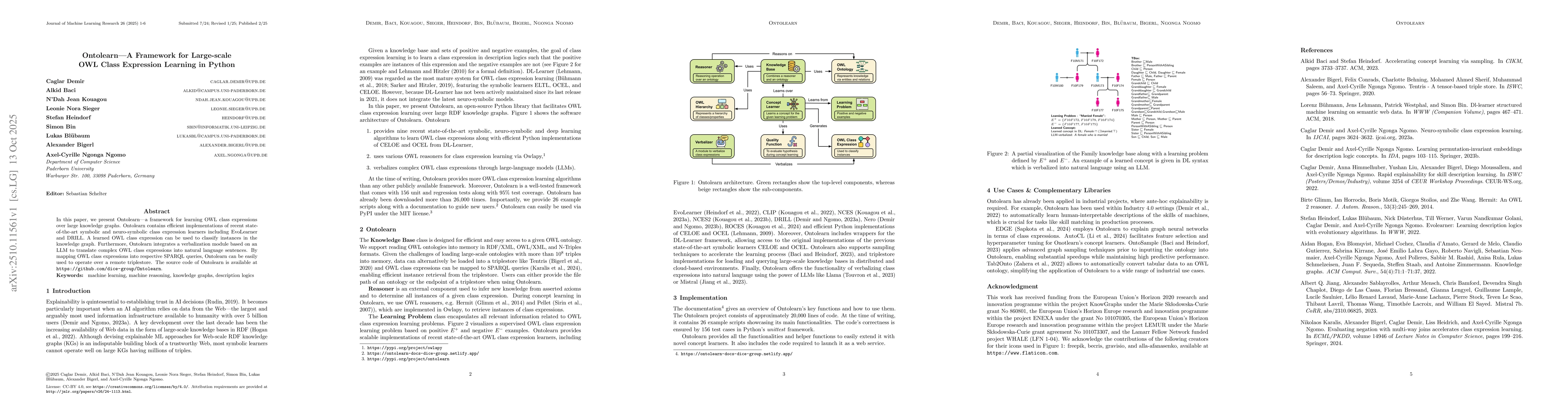 Thumbnail for Ontolearn-A Framework for Large-scale OWL Class Expression Learning in
  Python