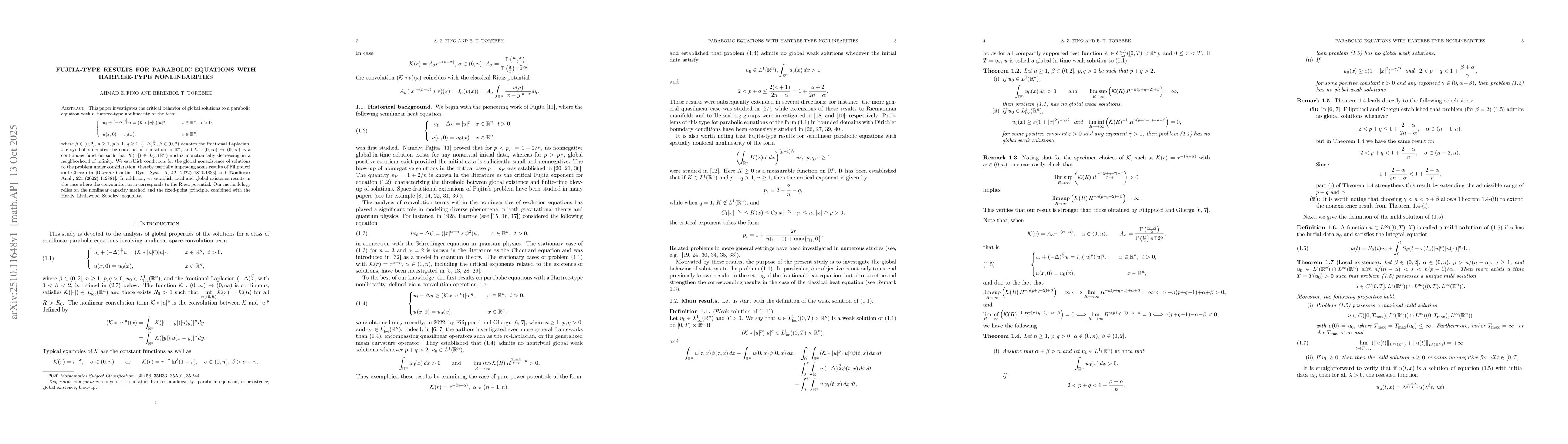 Thumbnail for Fujita-type results for parabolic equations with Hartree-type
  nonlinearities