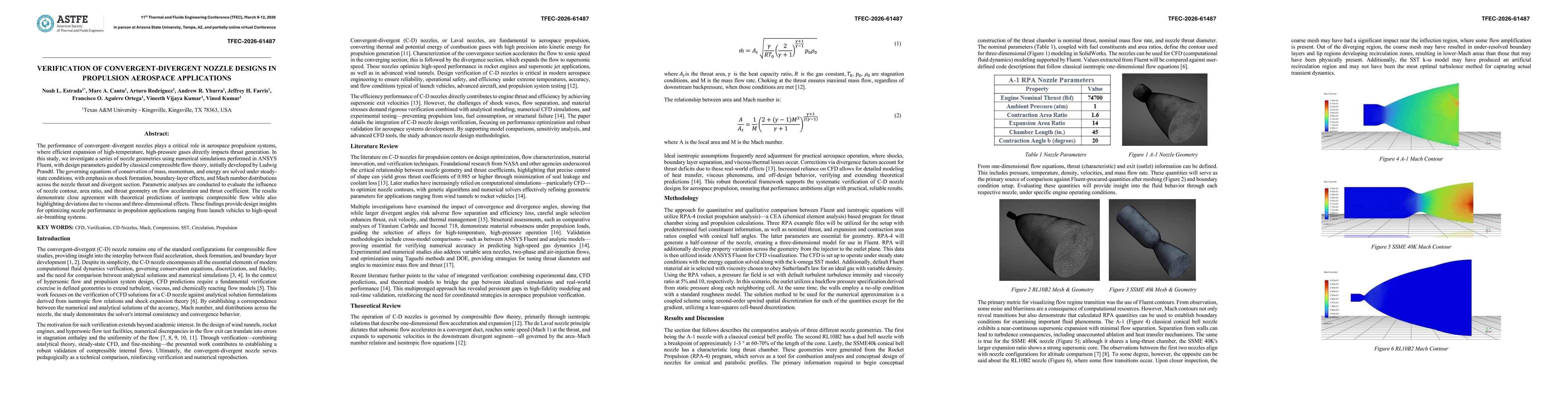 Thumbnail for Verification of Convergent-Divergent Nozzle Designs in Propulsion
  Aerospace Applications