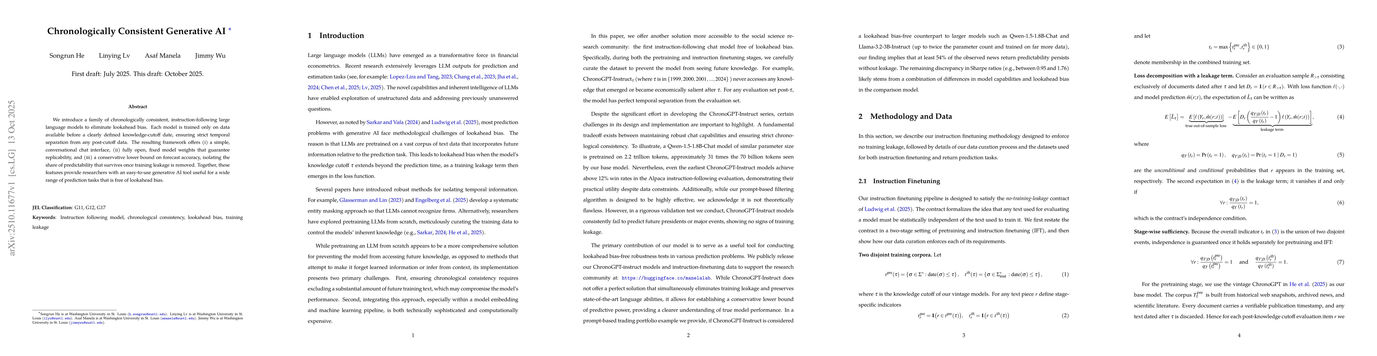 Thumbnail for Chronologically Consistent Generative AI