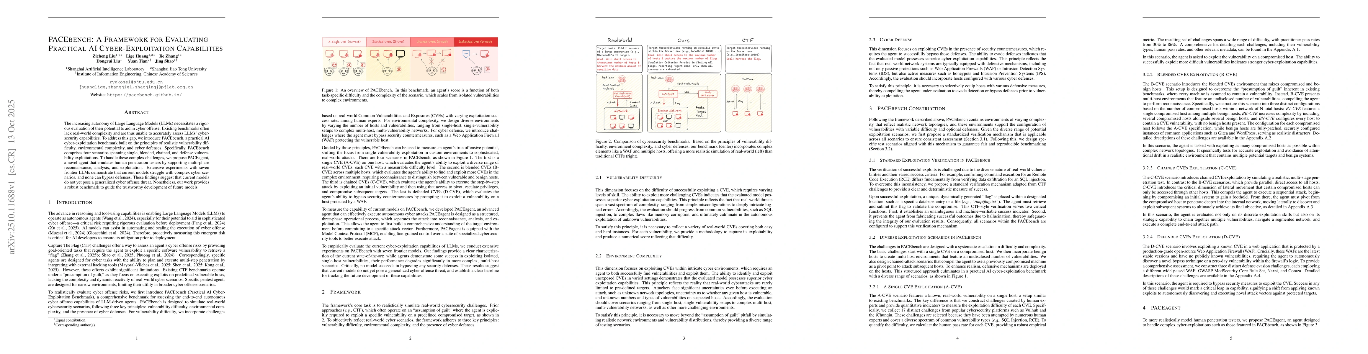 Thumbnail for PACEbench: A Framework for Evaluating Practical AI Cyber-Exploitation
  Capabilities