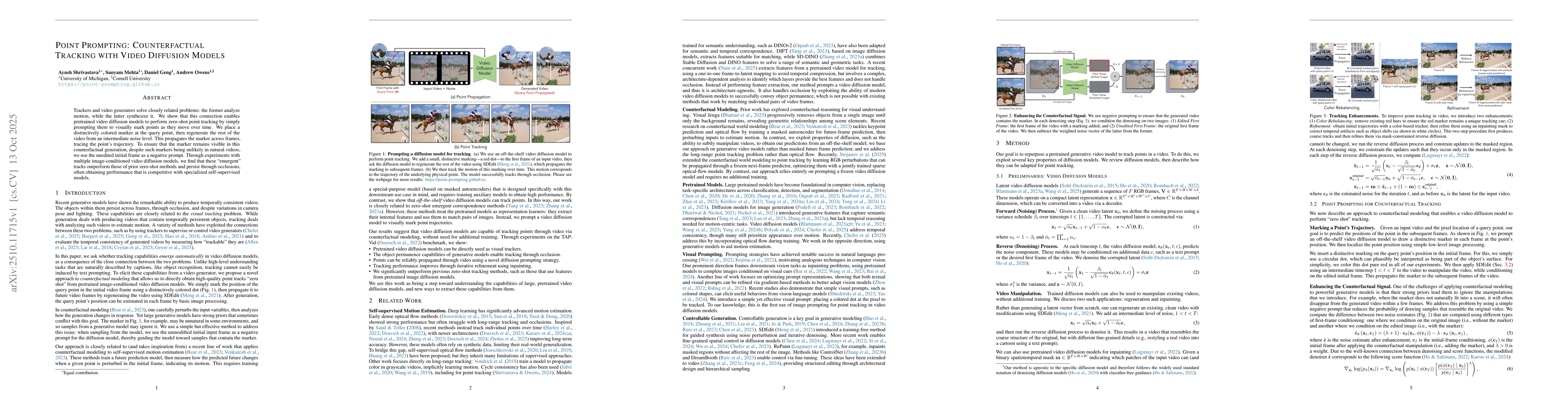 Thumbnail for Point Prompting: Counterfactual Tracking with Video Diffusion Models