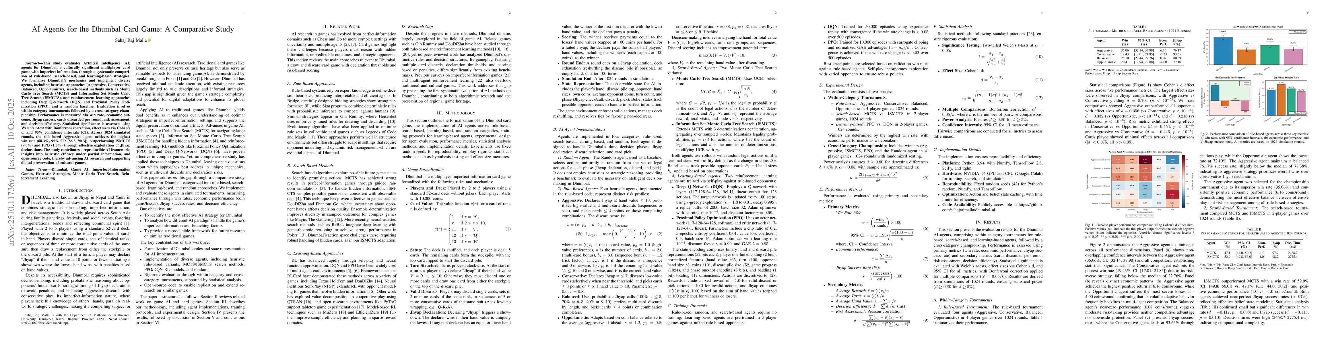 Thumbnail for AI Agents for the Dhumbal Card Game: A Comparative Study