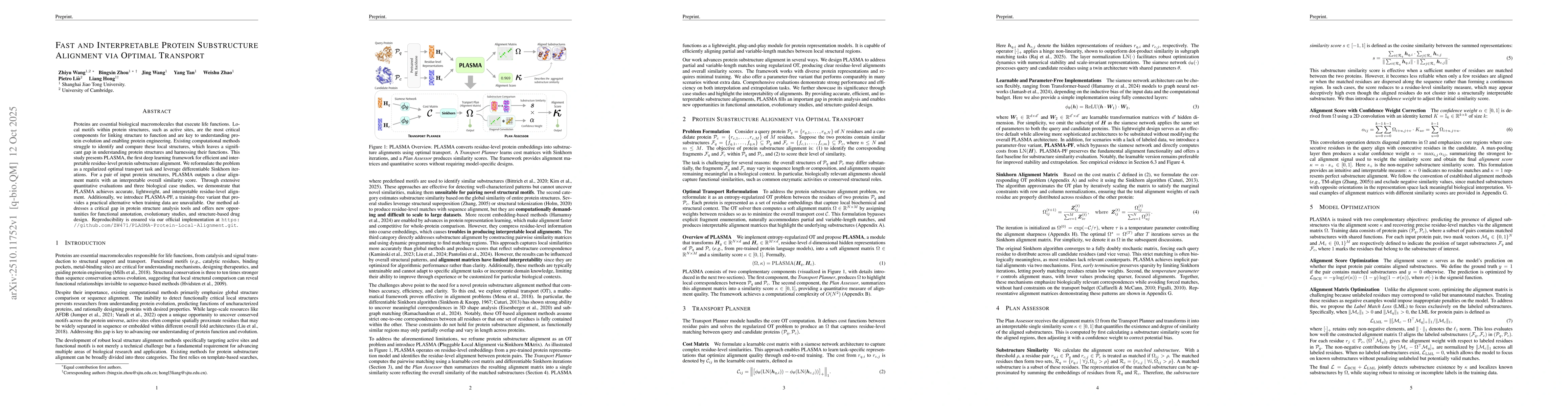 Thumbnail for Fast and Interpretable Protein Substructure Alignment via Optimal
  Transport
