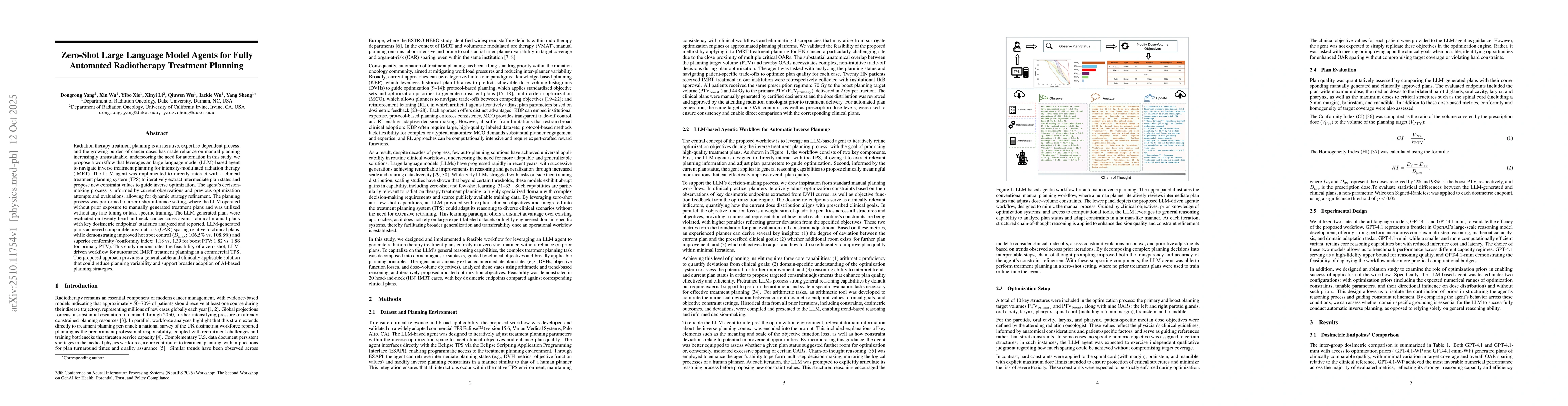 Thumbnail for Zero-Shot Large Language Model Agents for Fully Automated Radiotherapy
  Treatment Planning