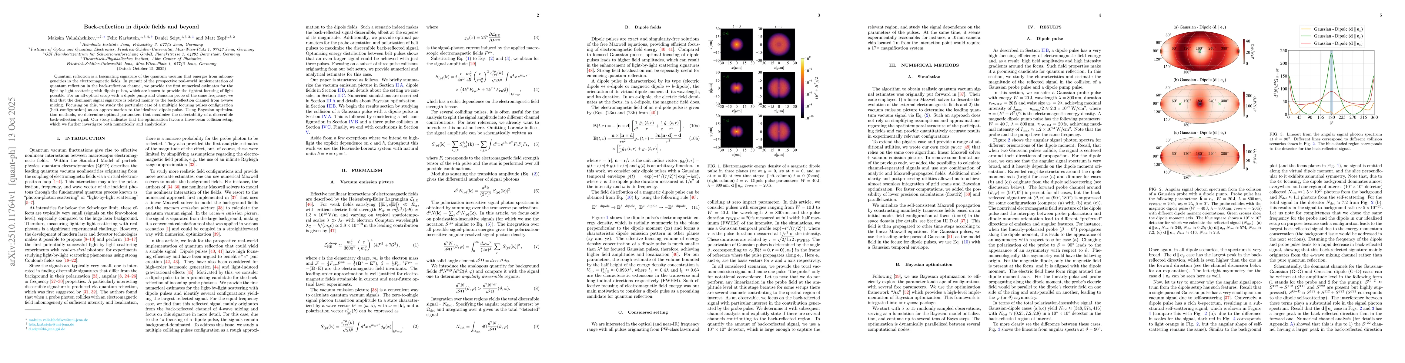 Thumbnail for Back-reflection in dipole fields and beyond
