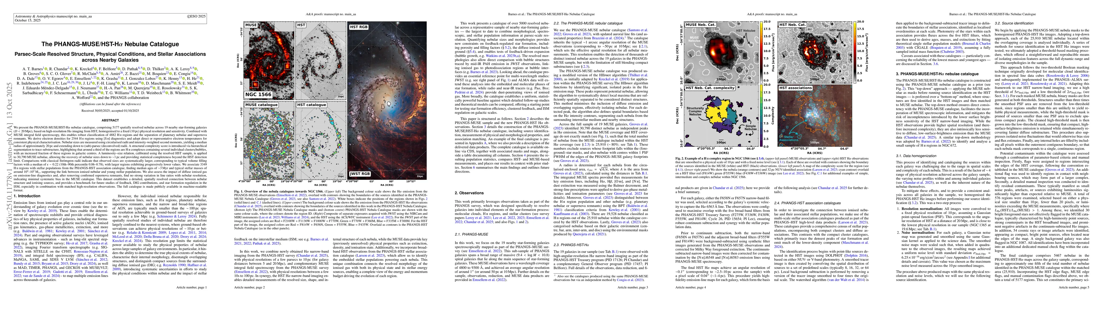 Thumbnail for The PHANGS-MUSE/HST-Halpha Nebulae Catalogue