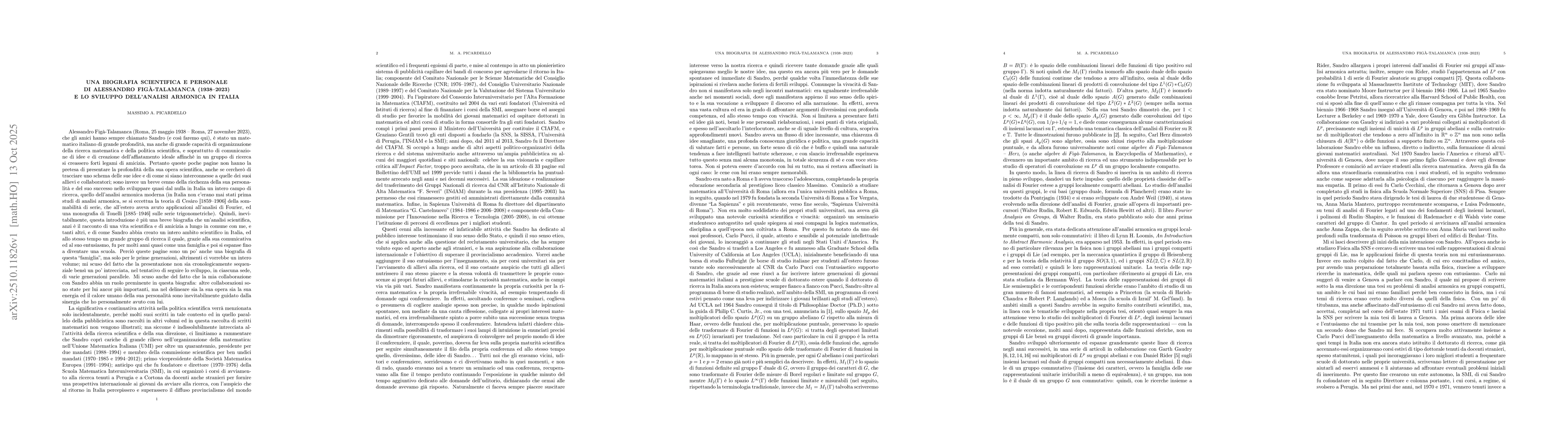 Thumbnail for Biografia scientifica di Sandro Figa-Talamanca