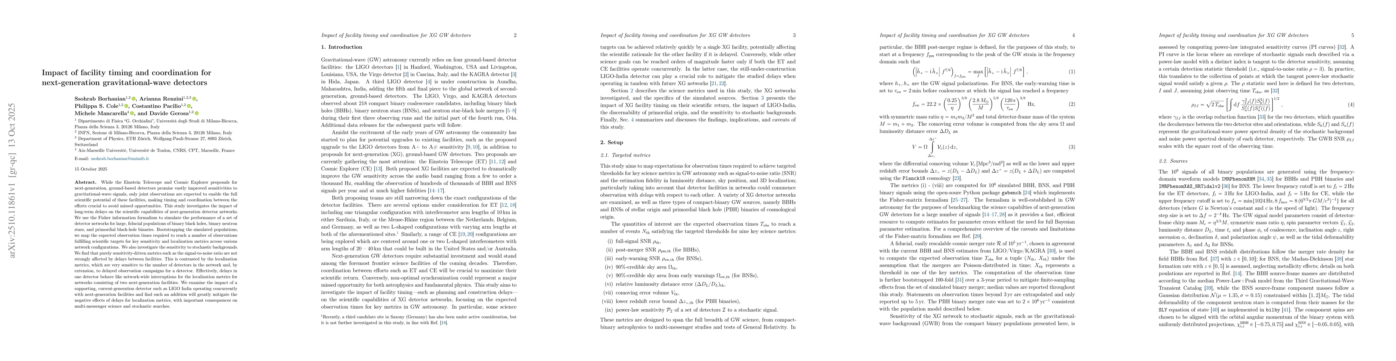 Thumbnail for Impact of facility timing and coordination for next-generation
  gravitational-wave detectors