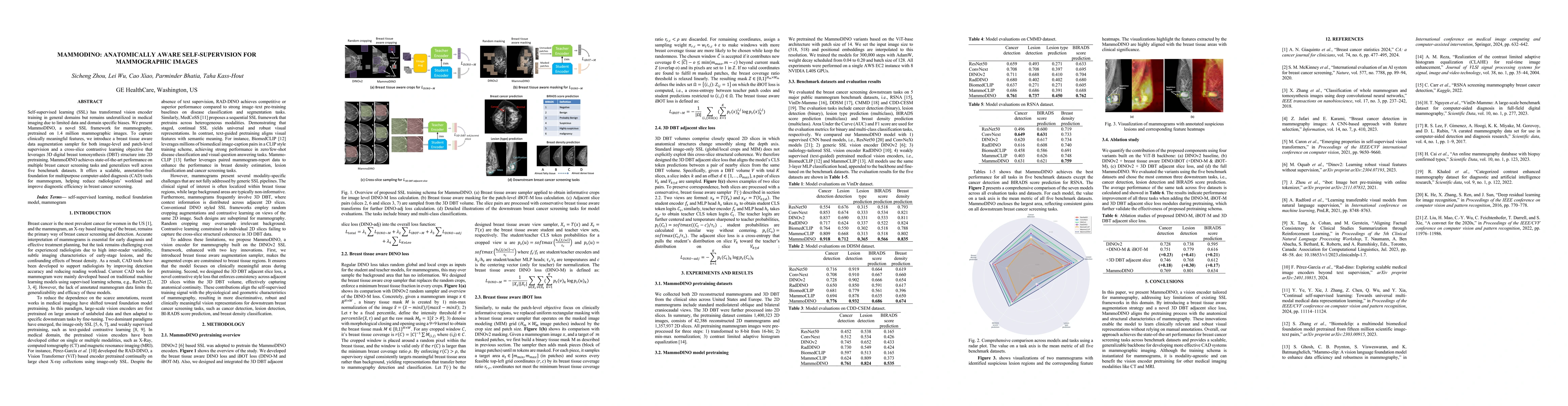 Thumbnail for MammoDINO: Anatomically Aware Self-Supervision for Mammographic Images