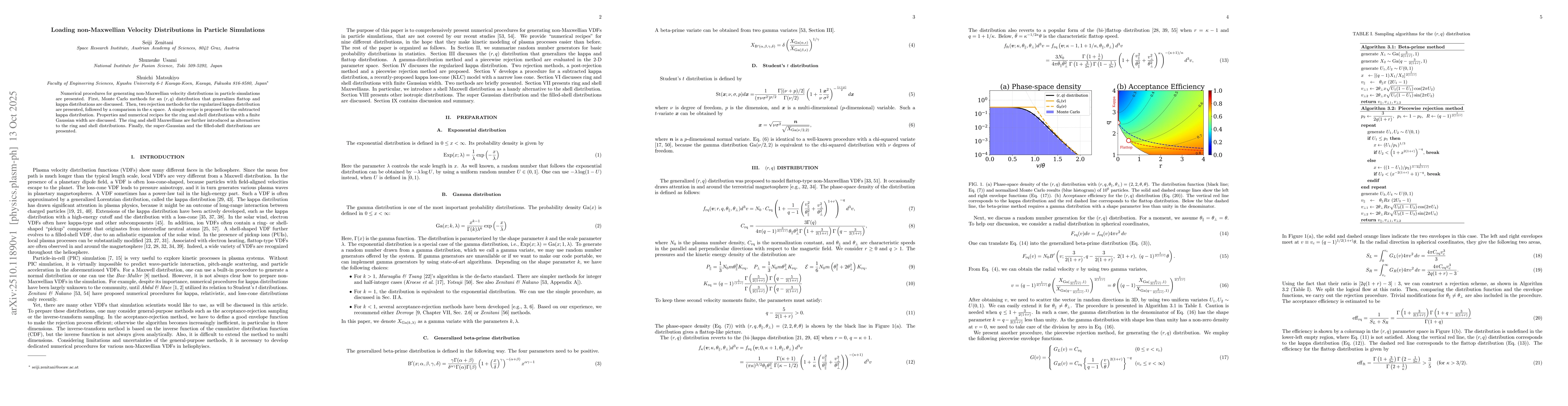 Thumbnail for Loading non-Maxwellian Velocity Distributions in Particle Simulations