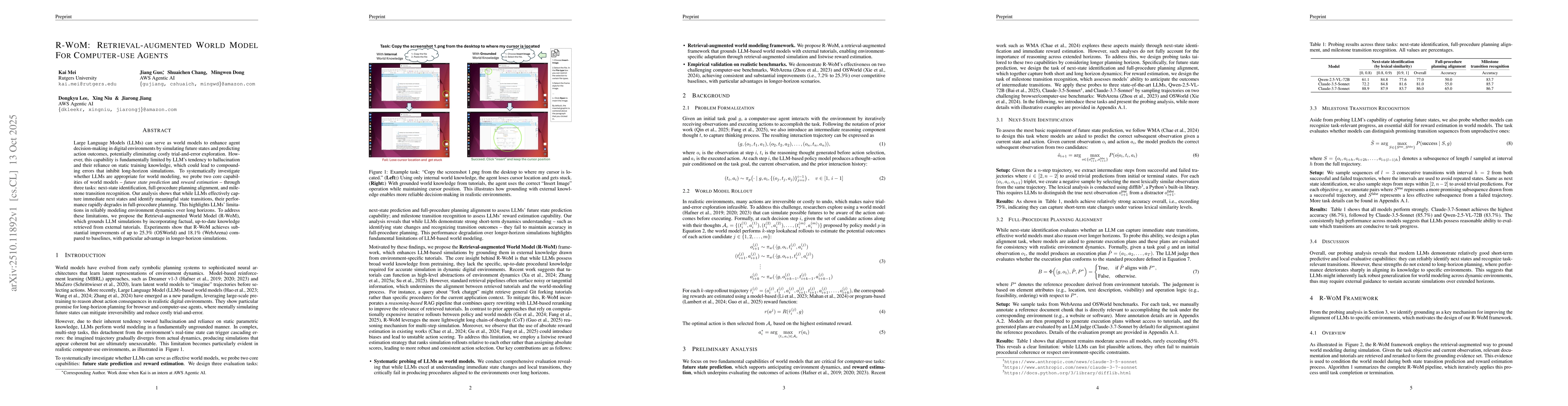 Thumbnail for R-WoM: Retrieval-augmented World Model For Computer-use Agents