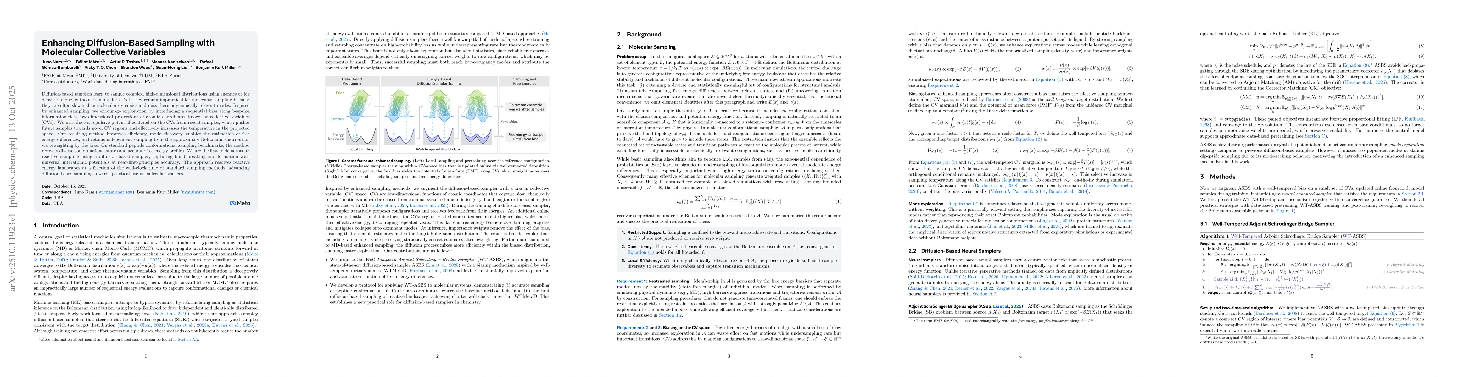Thumbnail for Enhancing Diffusion-Based Sampling with Molecular Collective Variables