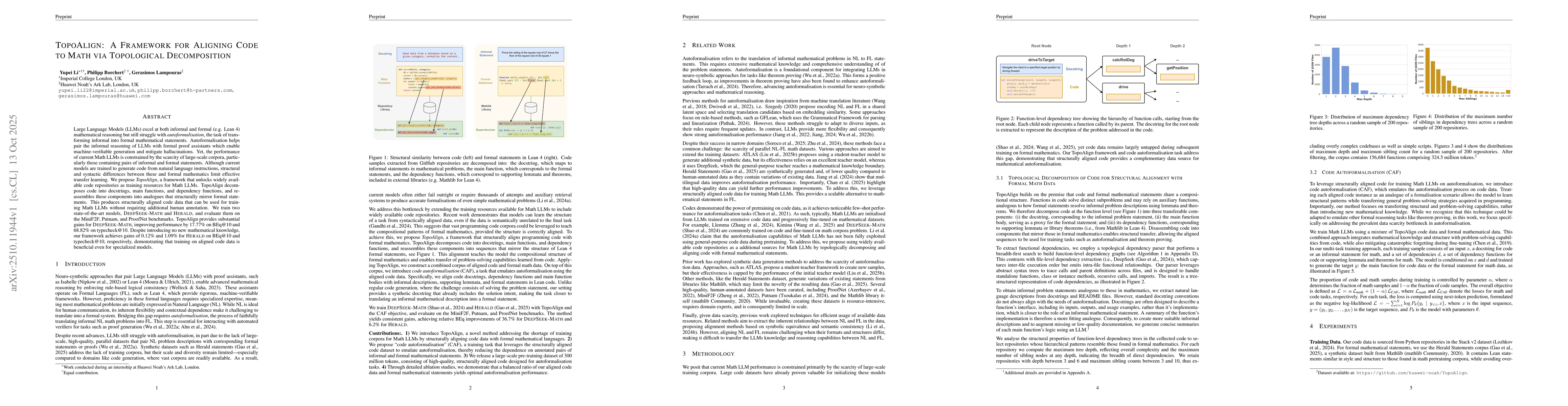 Thumbnail for TopoAlign: A Framework for Aligning Code to Math via Topological
  Decomposition