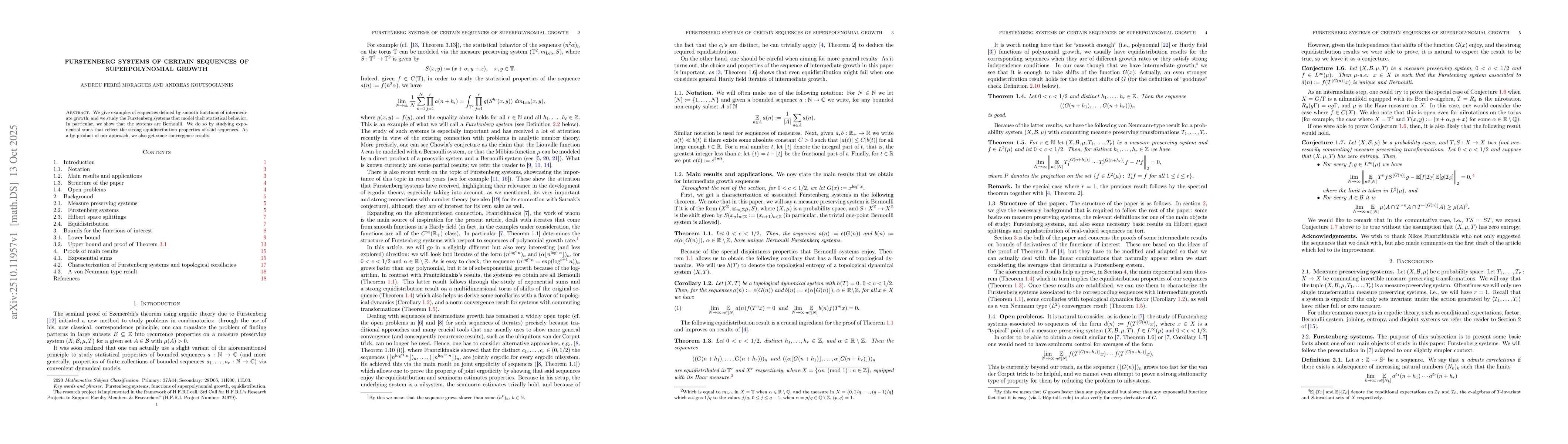 Thumbnail for Furstenberg systems of certain sequences of superpolynomial growth