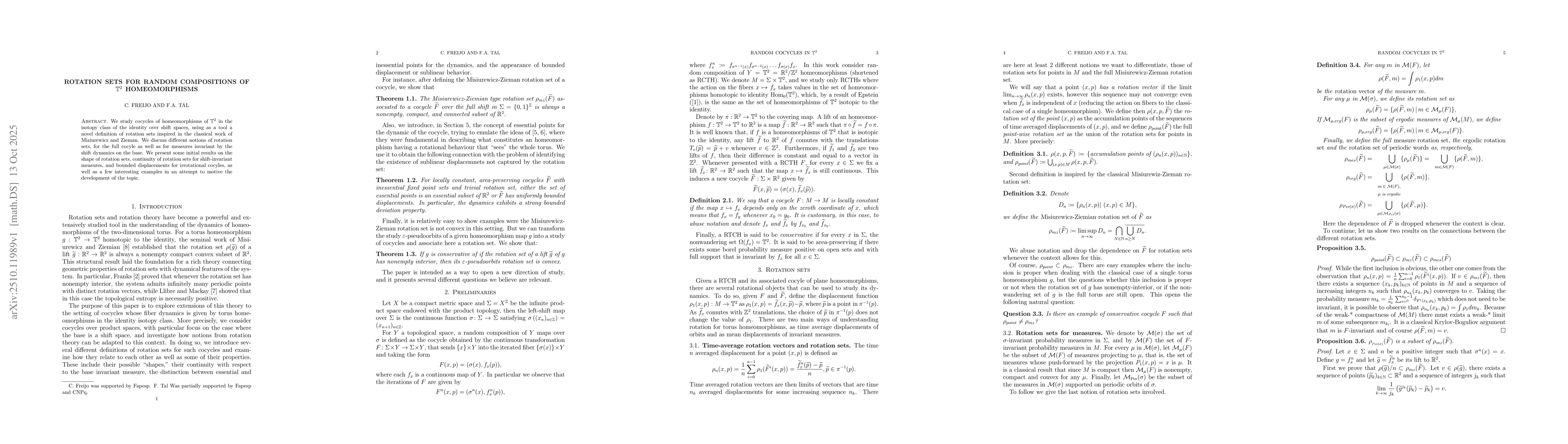 Thumbnail for Rotation sets for random compositions of $\T$ homeomorphisms