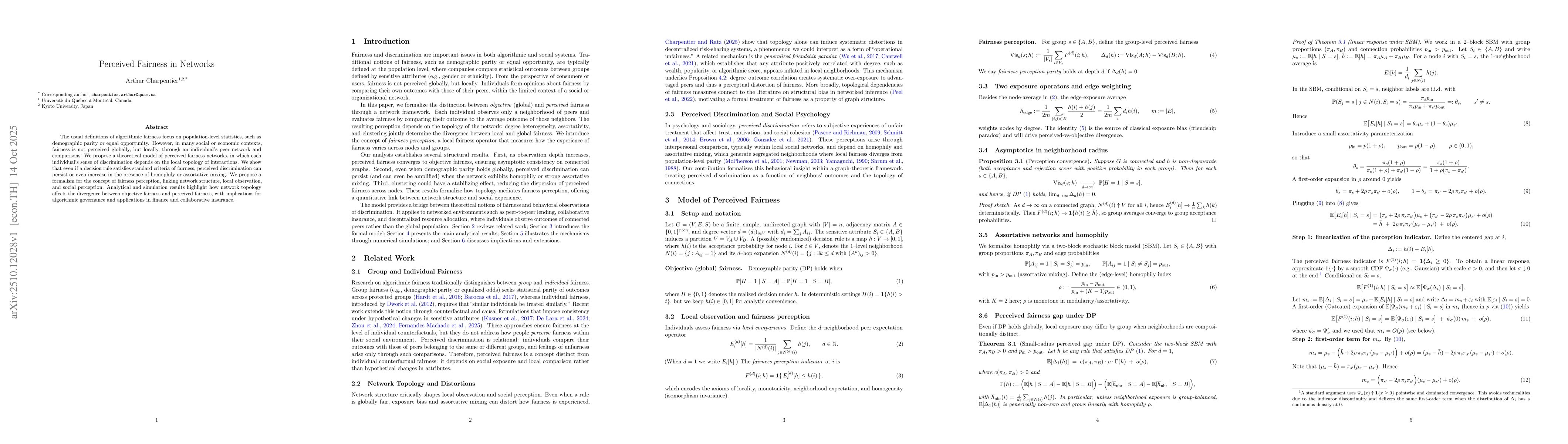 Thumbnail for Perceived Fairness in Networks