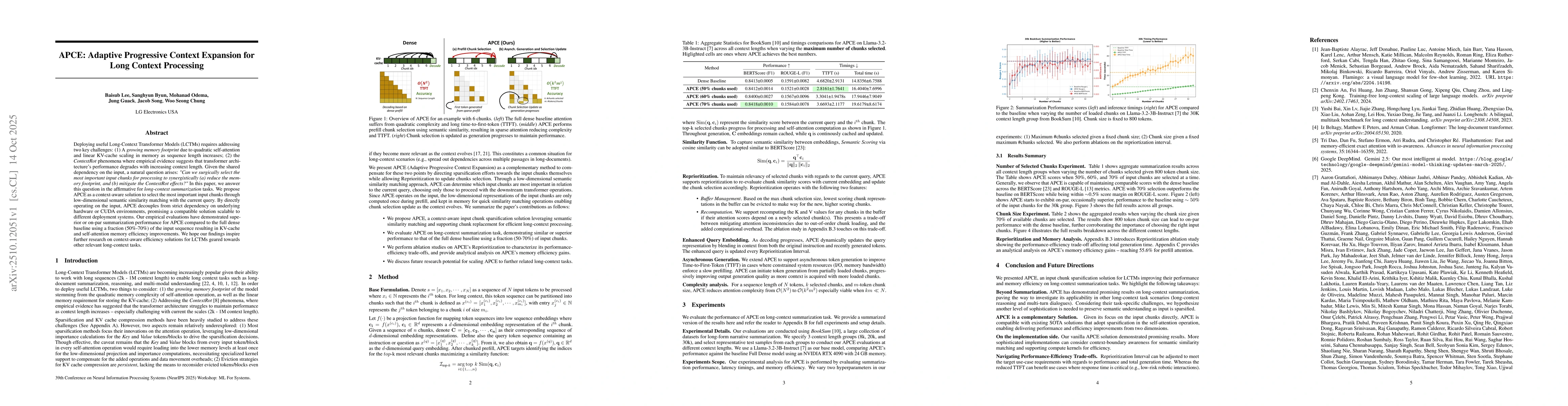 Thumbnail for APCE: Adaptive Progressive Context Expansion for Long Context Processing