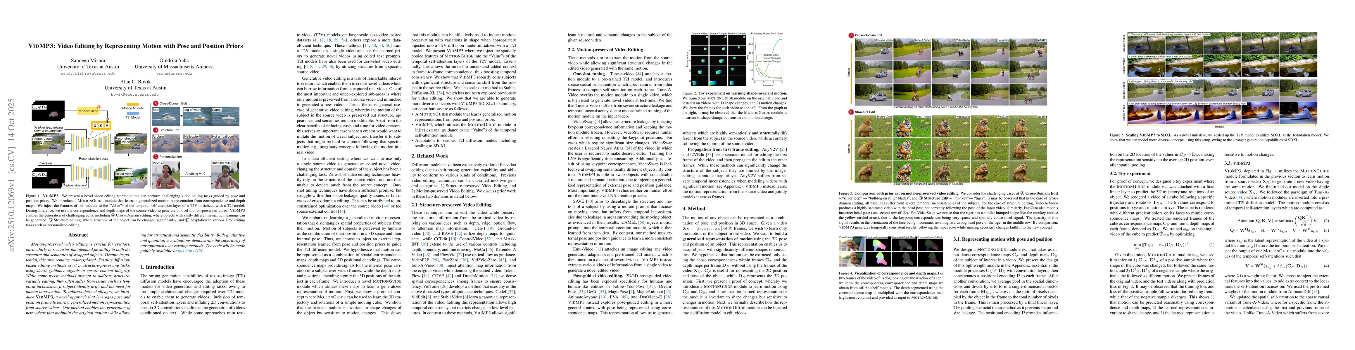 Thumbnail for VIDMP3: Video Editing by Representing Motion with Pose and Position
  Priors