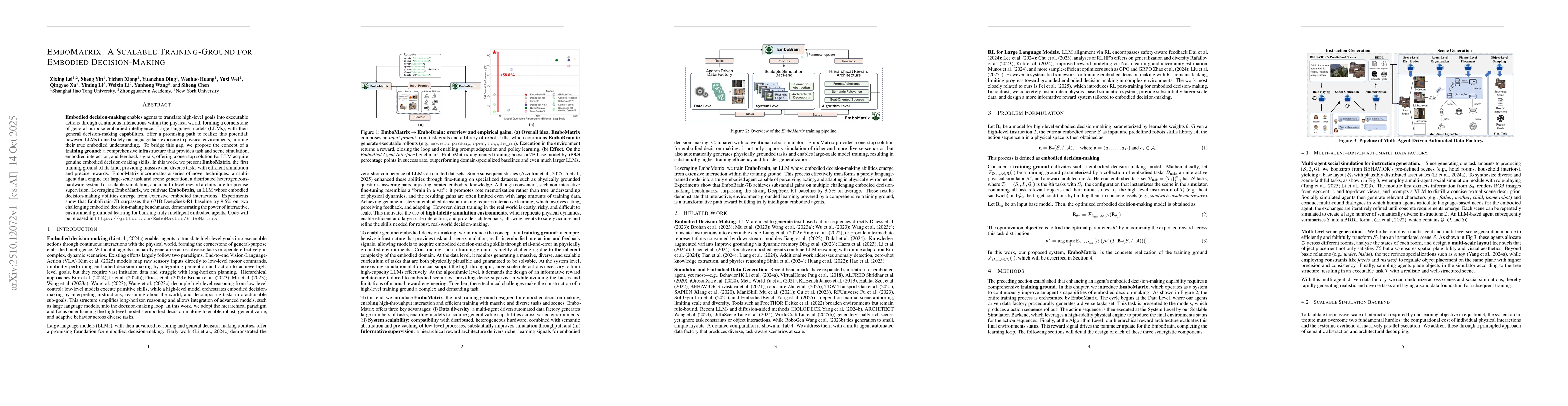 Thumbnail for EmboMatrix: A Scalable Training-Ground for Embodied Decision-Making
