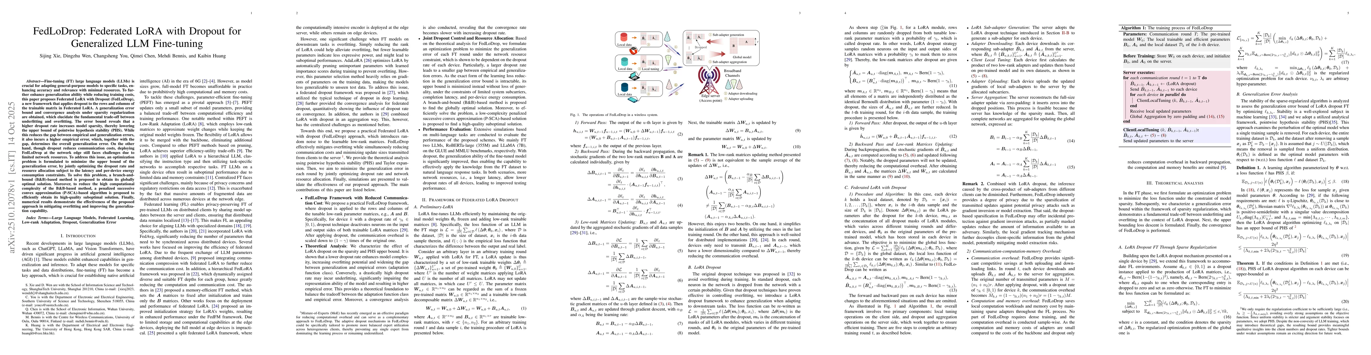Thumbnail for FedLoDrop: Federated LoRA with Dropout for Generalized LLM Fine-tuning