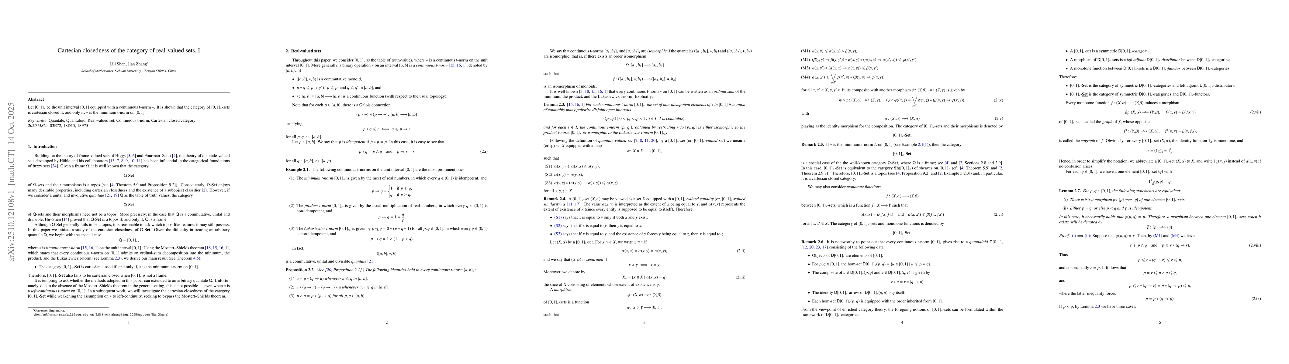 Thumbnail for Cartesian closedness of the category of real-valued sets, I